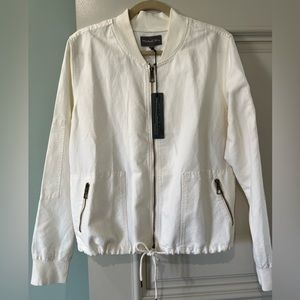 Michael Stars off white linen bomber jacket/never worn/tags still on